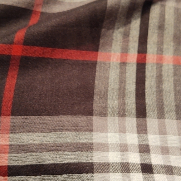 Black, Red, and White Plaid Circle Scarf - Picture 5 of 5